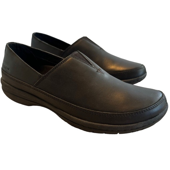 Merrell Encore Kassie Moc Black Leather Loafer Shoes Slip On Clog Women's Sz 6.5 - Picture 1 of 12